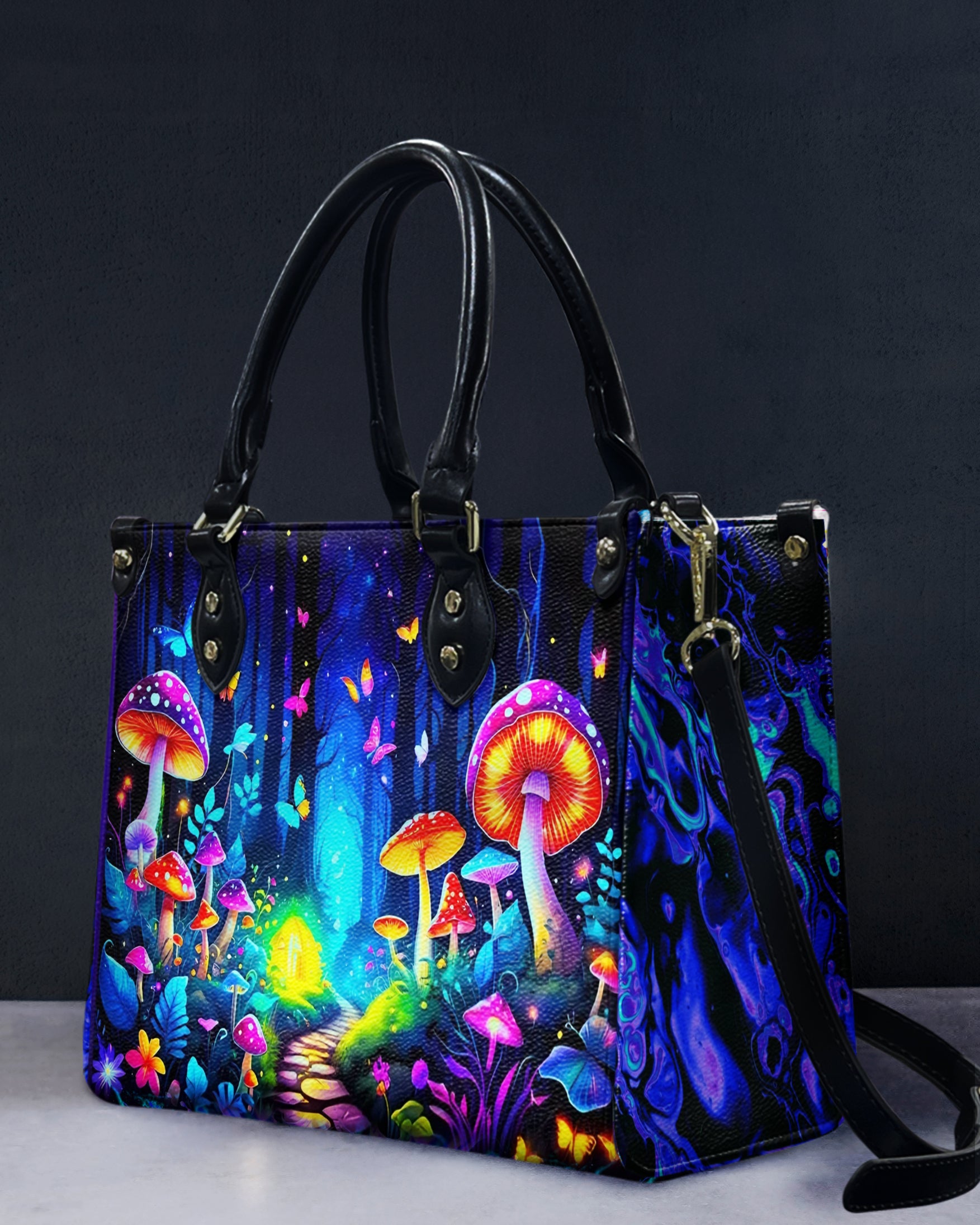 HIPPIE MUSHROOM LEATHER HANDBAG - YHHG2608242