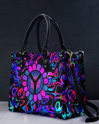 PEACE PSYCHEDELIC LEATHER HANDBAG - YHHG0706244