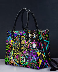 PEACE LOVE HIPPIE LEATHER HANDBAG - YHHG2808241