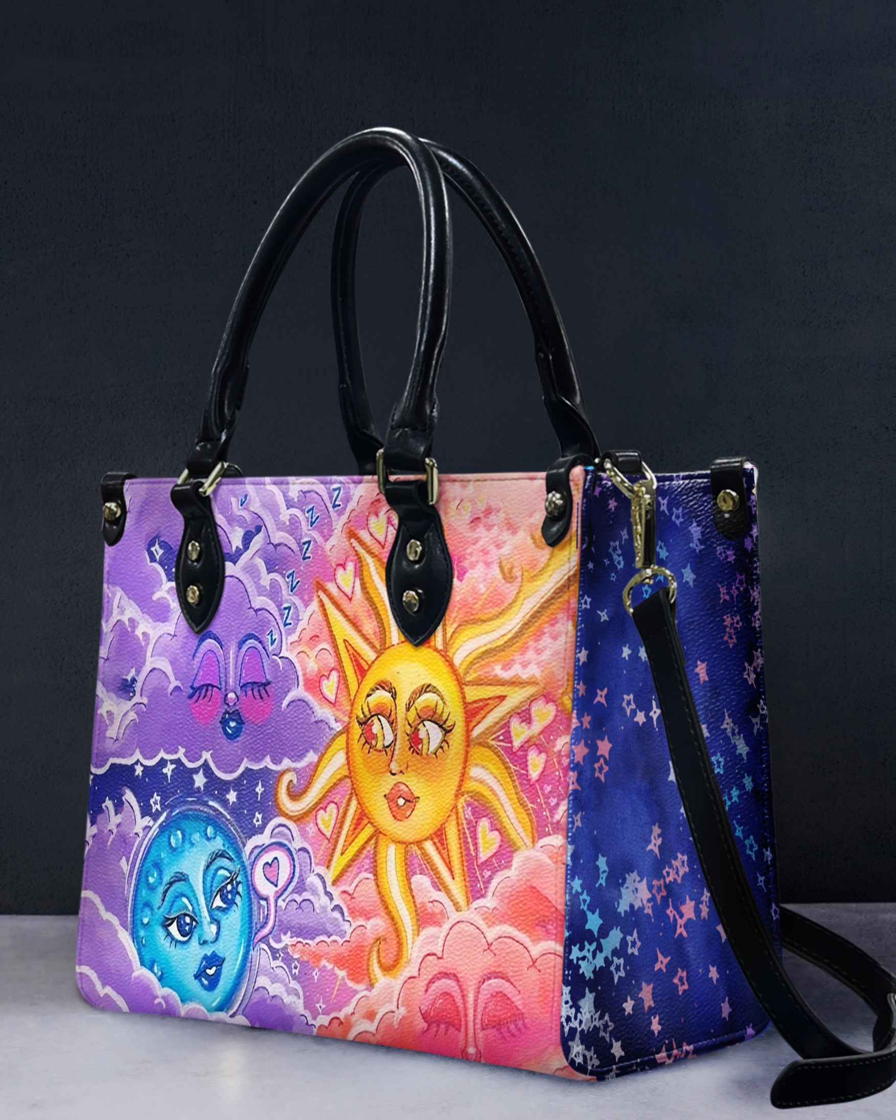 HAPPY HIPPIE UNIVERSE LEATHER HANDBAG - YHHG0611244