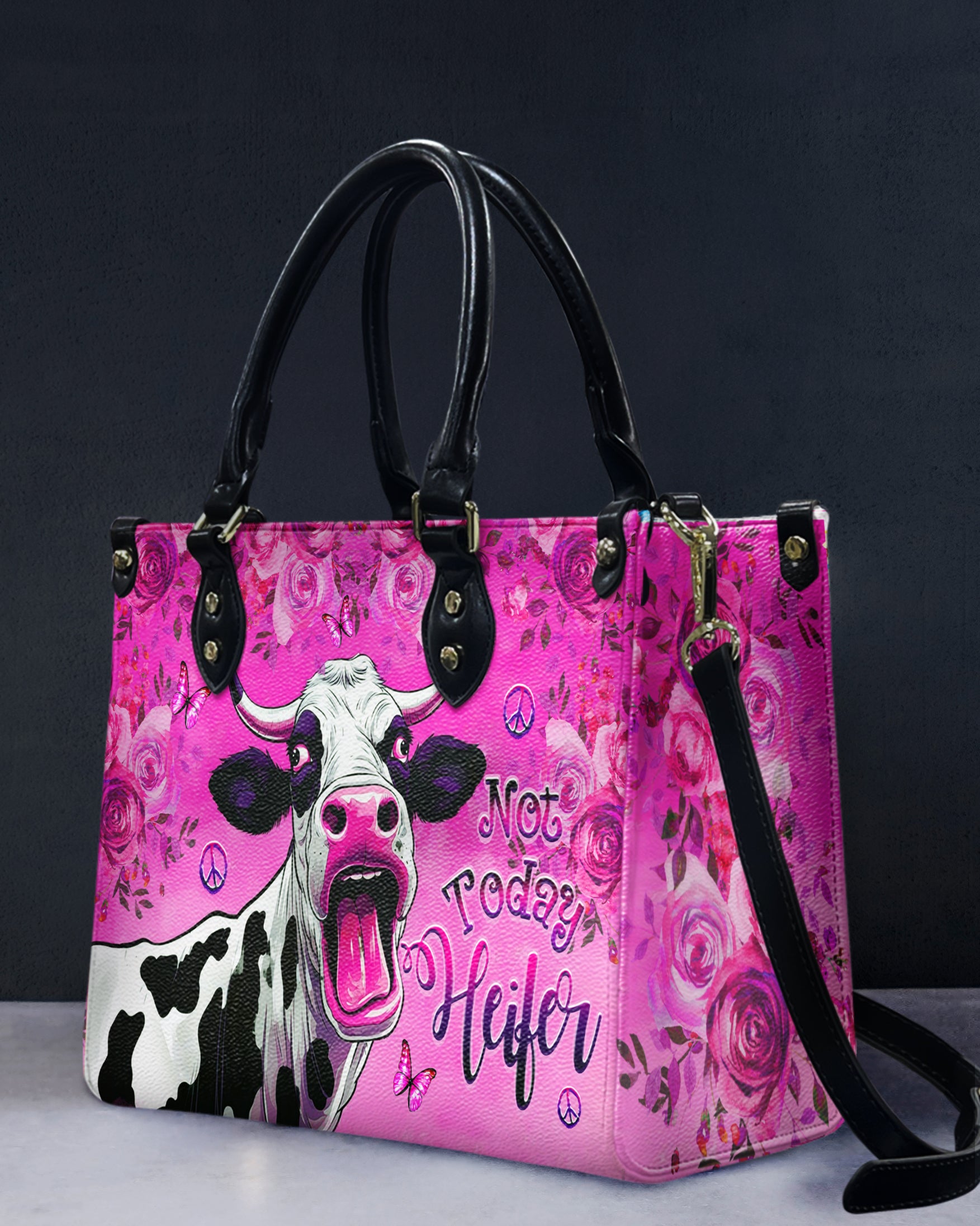 NOT TODAY HEIFER LEATHER HANDBAG - YHHG1507241