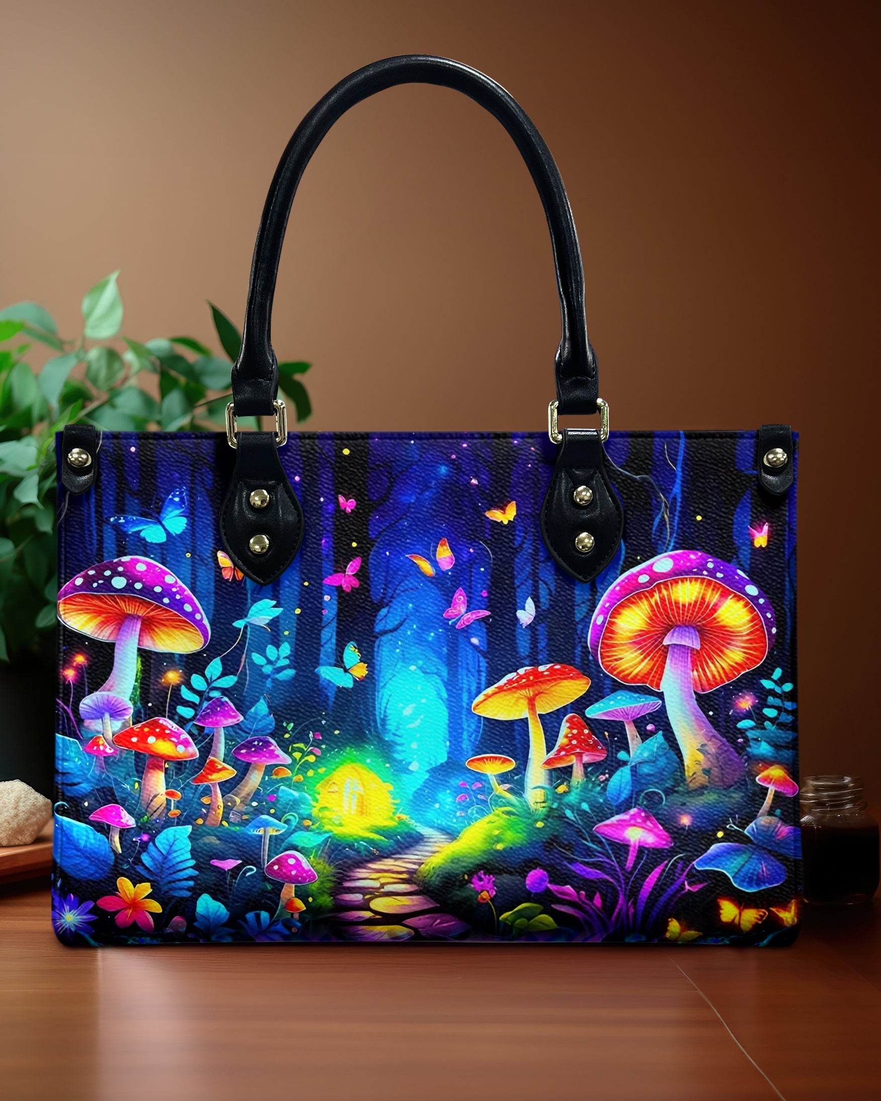 HIPPIE MUSHROOM LEATHER HANDBAG - YHHG2608242