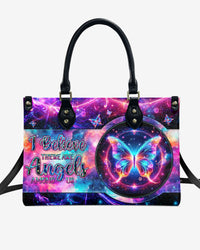 I BELIEVE THERE ARE ANGELS AMONG US BUTTERFLY LEATHER HANDBAG - TLTW0406245