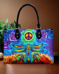 DRAGONFLY TIE DYE LEATHER HANDBAG - TLTW0606244