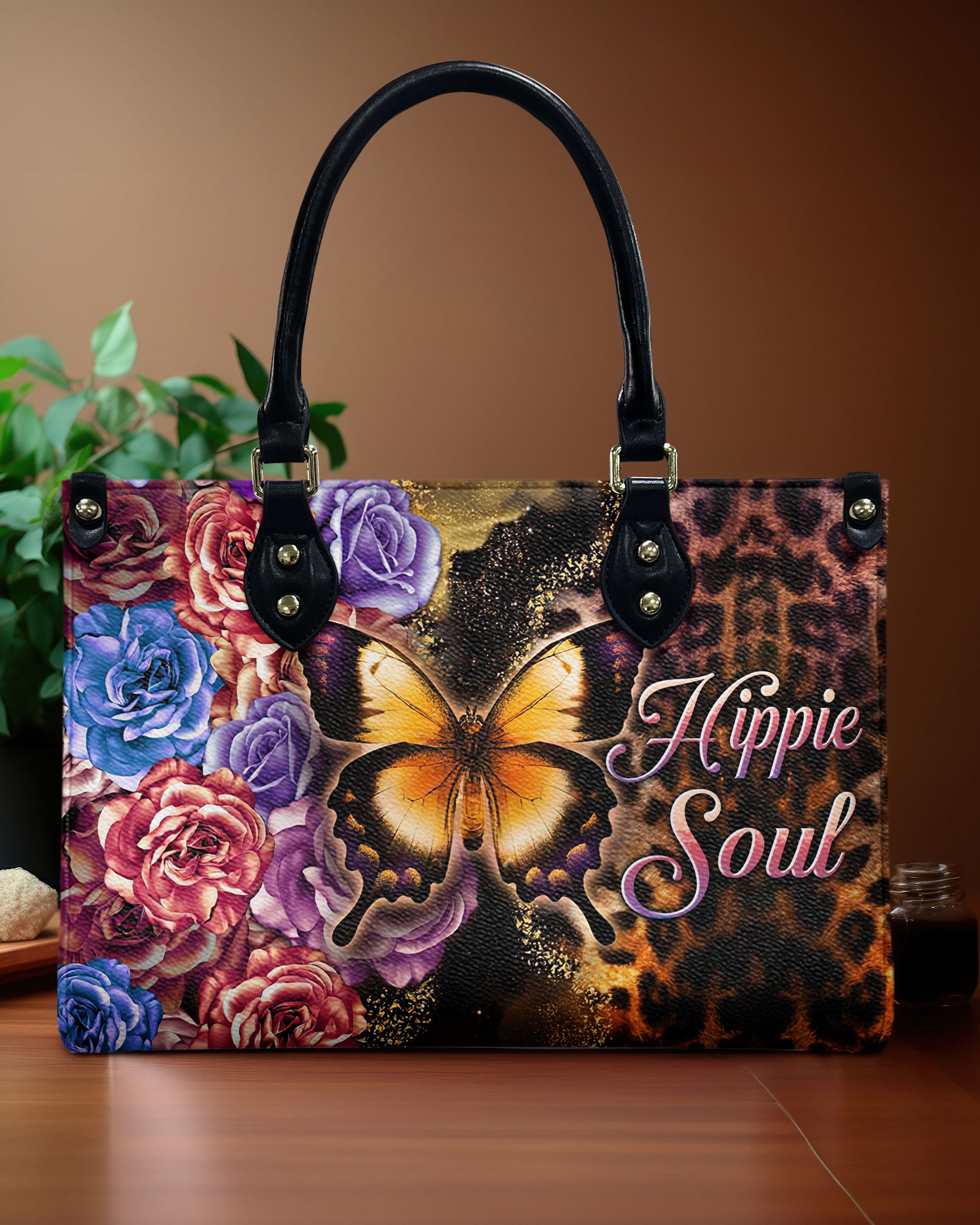 HIPPIE SOUL BUTTERFLY LEATHER HANDBAG - TLTW2008243