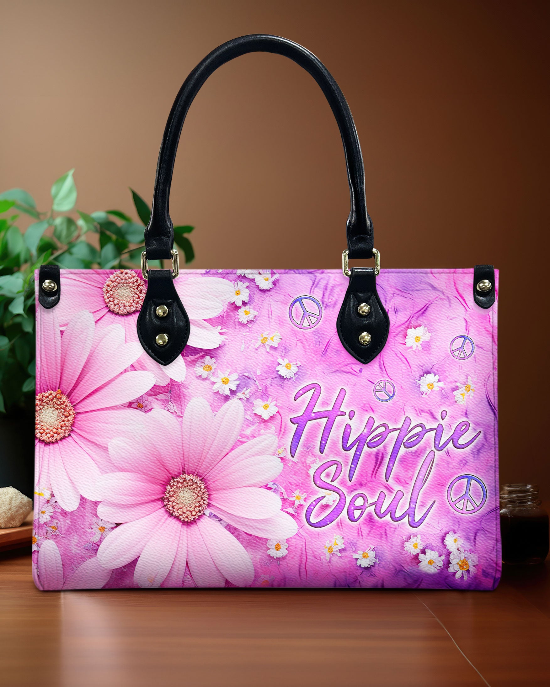 HIPPIE SOUL FLOWER LEATHER HANDBAG - TLNZ1007244