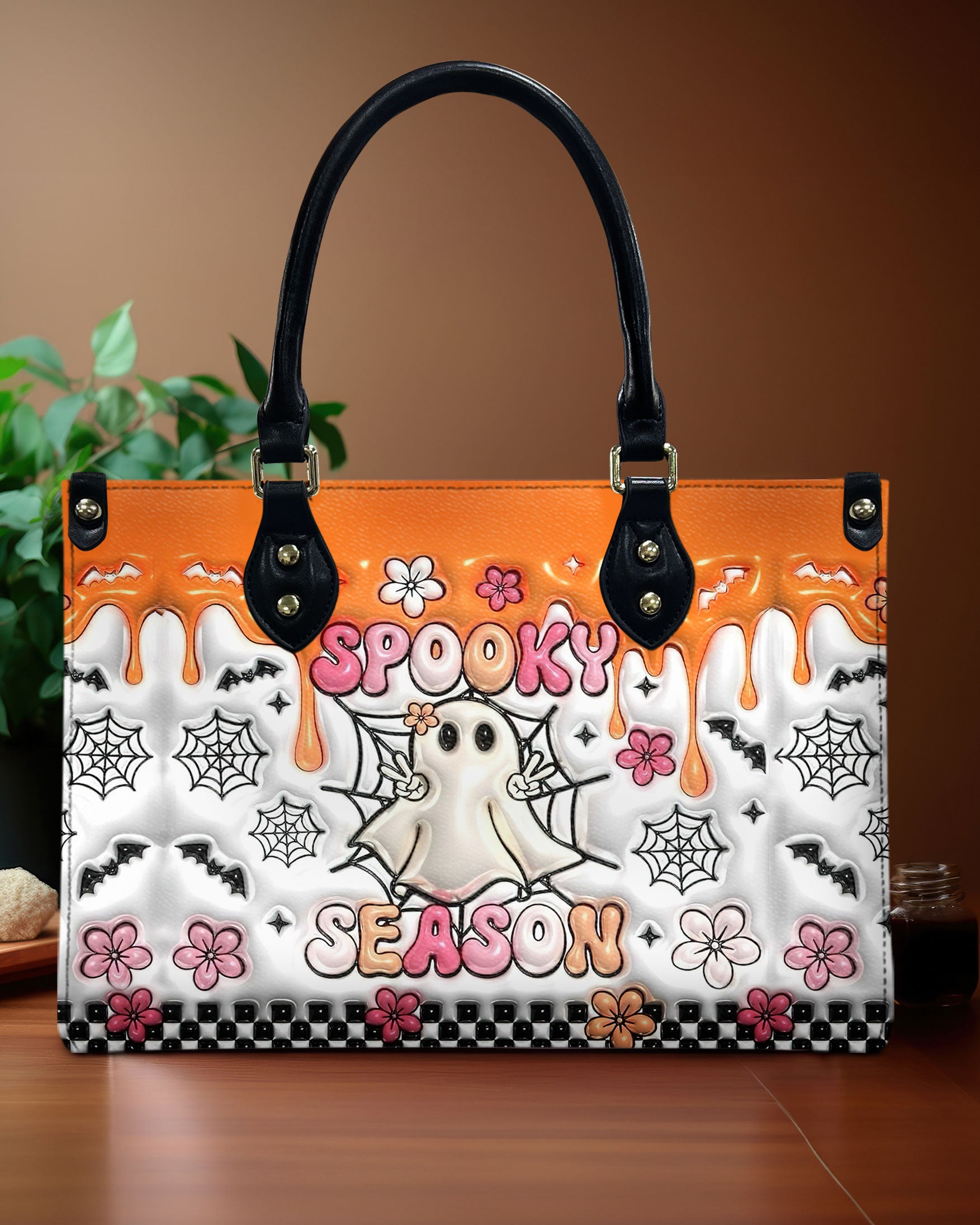 HIPPIE HALLOWEEN 3D LEATHER HANDBAG - TLNO0509244