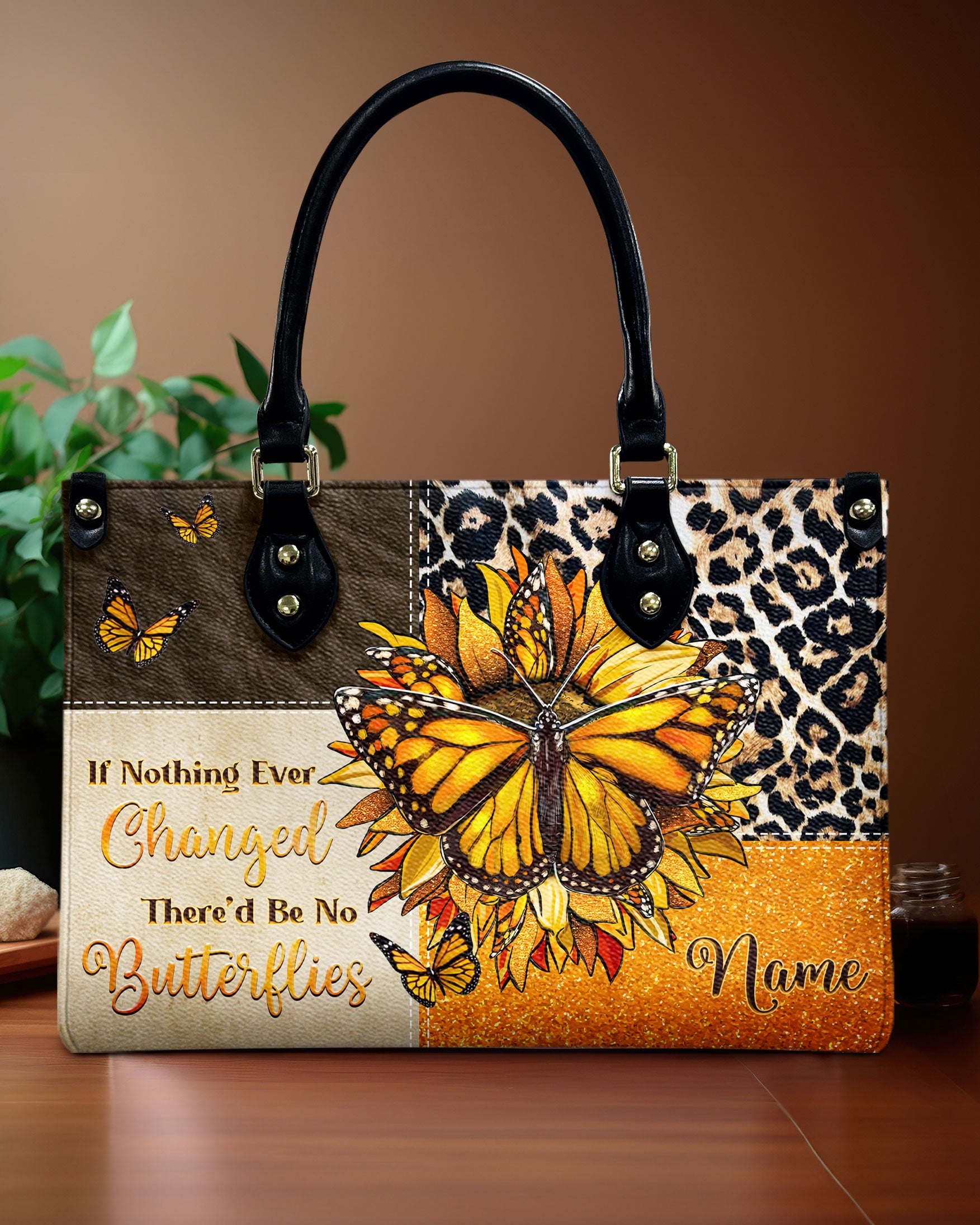 IF NOTHING EVER CHANGED BUTTERFLY LEATHER HANDBAG - TLNZ3105245