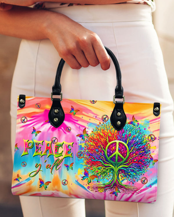 PEACE Y'ALL TREE OF LIFE  LEATHER HANDBAG - TLTR3010243