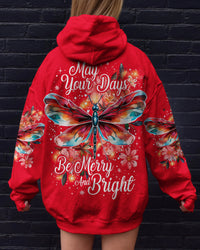 MAY YOUR DAYS BE MERRY DRAGONFLY CHRISTMAS ALL OVER PRINT - TY0809232