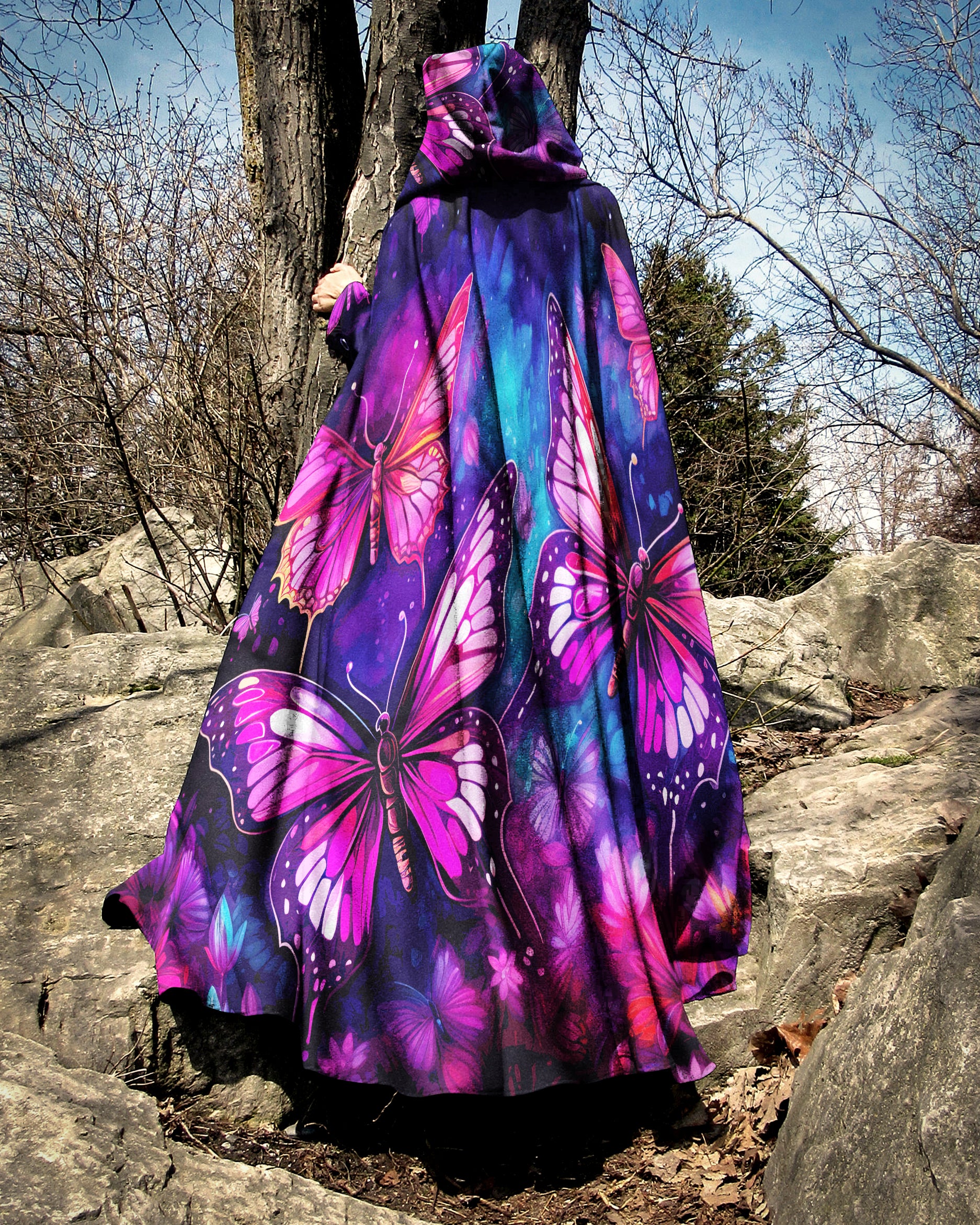 BUTTERFLIES HOODED CLOAK - TY0208233