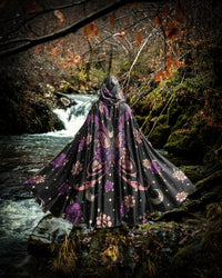 BUTTERFLY FLOWER MOON HOODED CLOAK - TLTR0308233
