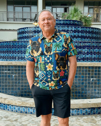 8BIT TROPICAL FRENCH BULLDOG POLO SHIRT - RITD2210261
