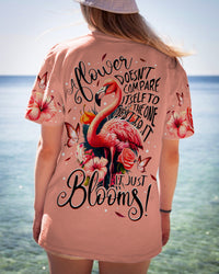 A FLOWER JUST BLOOMS FLAMINGO ALL OVER PRINT - TY2605232
