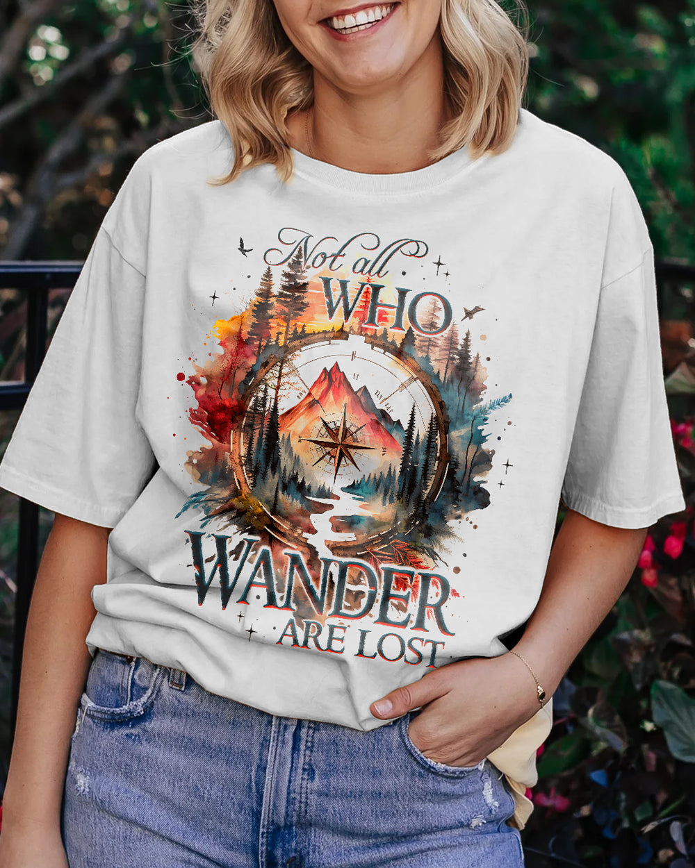 NOT ALL WHO WANDER ARE LOST COTTON SHIRT - TY1505231