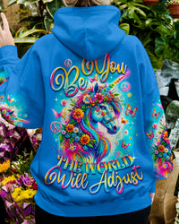 BE YOU THE WORLD WILL ADJUST UNICORN ALL OVER PRINT - TY0912231