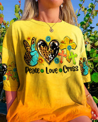 PEACE LOVE CROSS ALL OVER PRINT - TY0707232