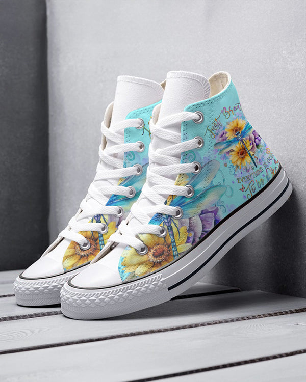 JUST BREATHE DRAGONFLY HIGH TOP CANVAS SHOES - YH0210233