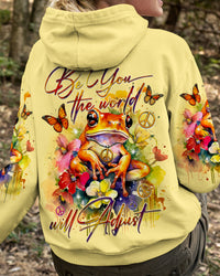 BE YOU THE WORLD WILL ADJUST FROG ALL OVER PRINT - TY2711232