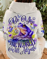 BE YOU THE WORLD WILL ADJUST FROG ALL OVER PRINT - TY0712231