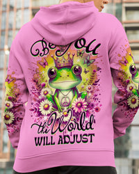 BE YOU THE WORLD WILL ADJUST FROG ALL OVER PRINT - TY1311234