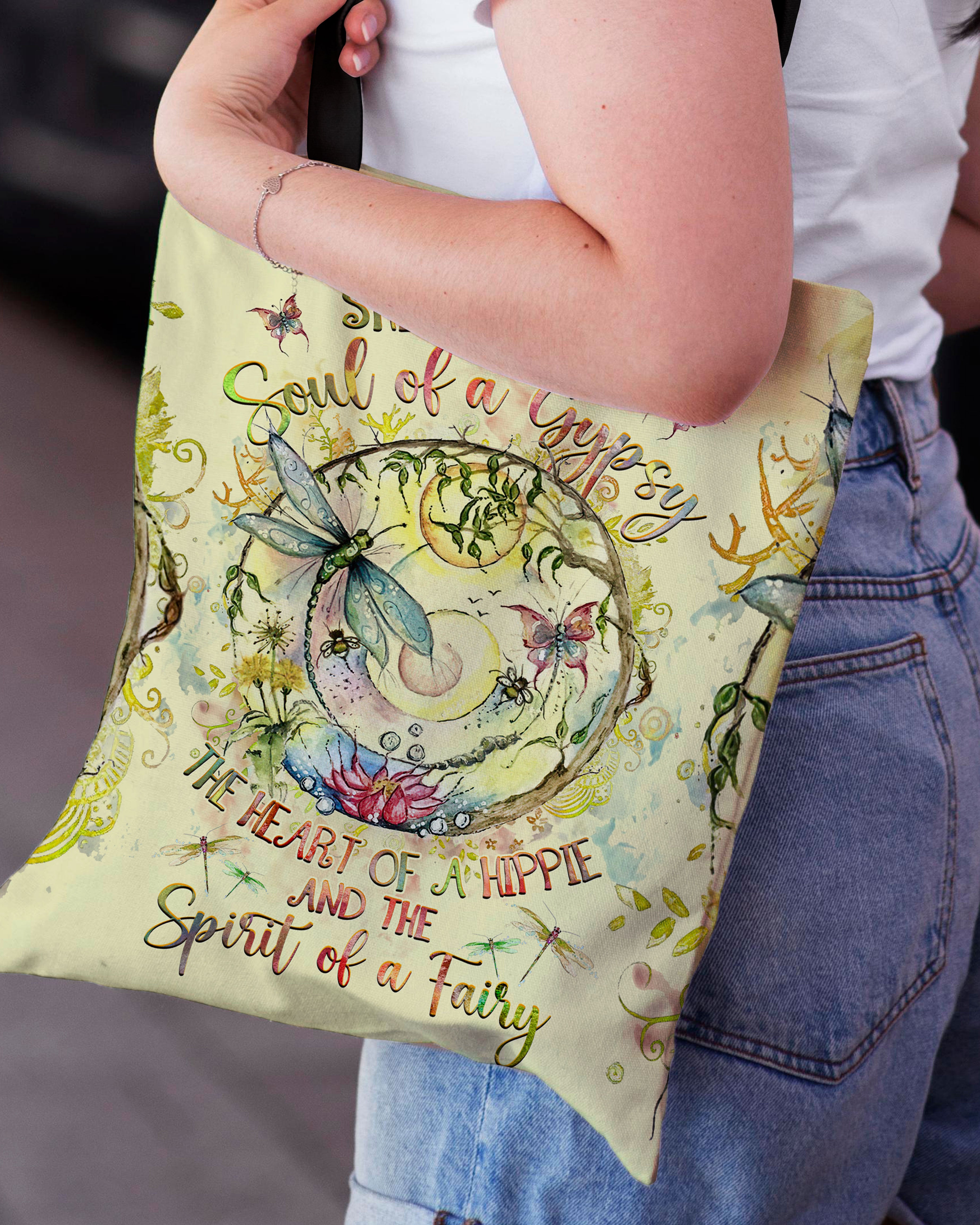 SPIRIT OF A FAIRY DRAGONFLY TOTE BAG - YHHG2308234