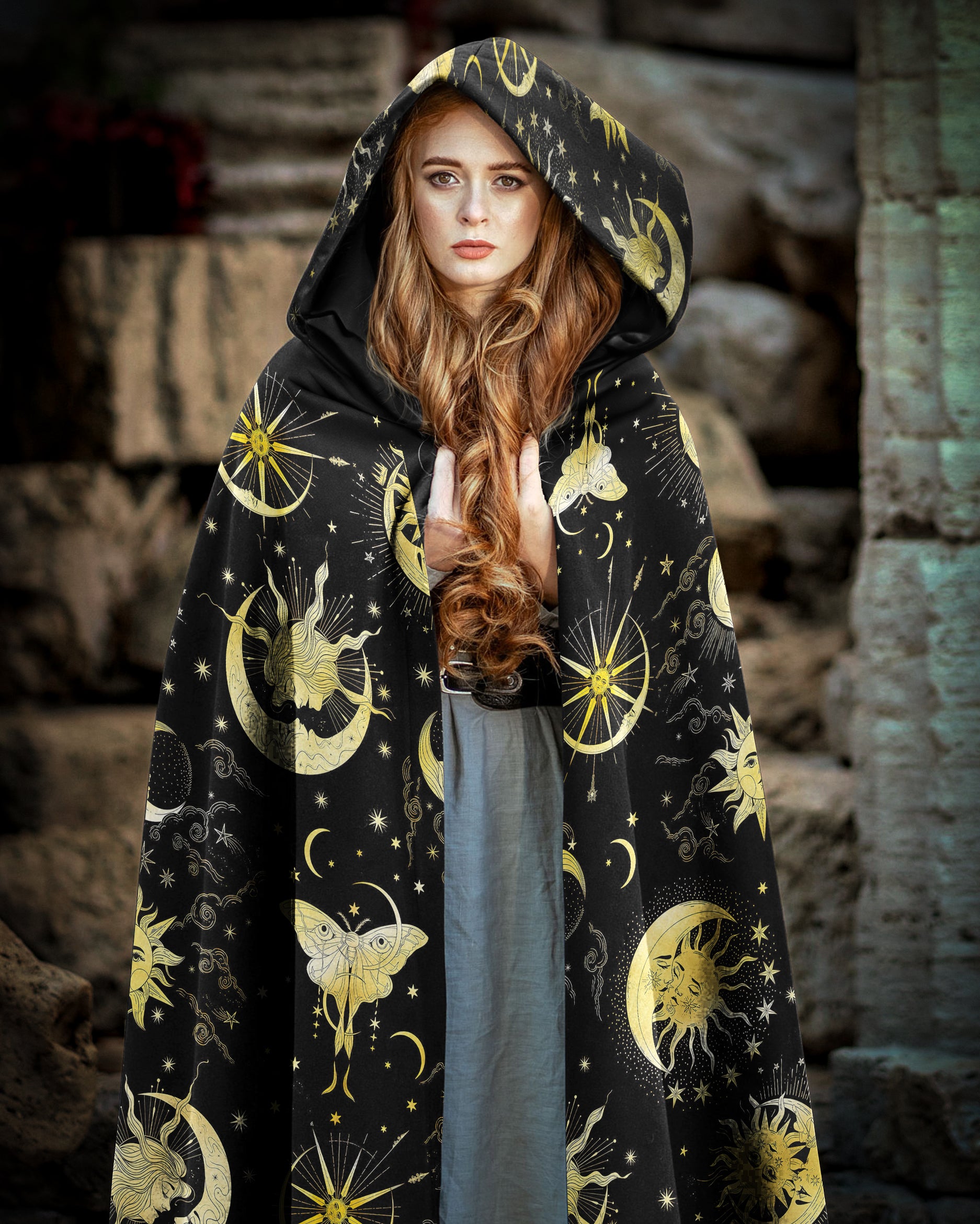 MERMAID MOON HOODED CLOAK - TLNO0308236