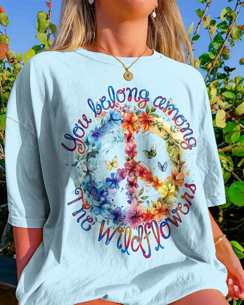 YOU BELONG AMONG THE WILDFLOWERS COTTON SHIRT - TY1405244