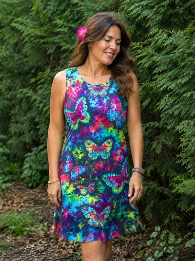 BUTTERFLY BURST FLOUNCE DRESS  - TLNT3107261