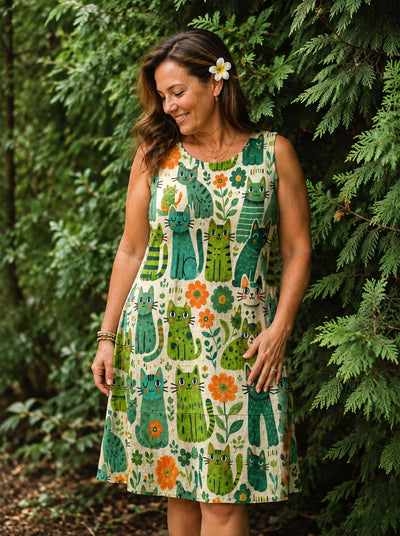 CAT WILDFLOWER FLOUNCE DRESS - TLNT1408264
