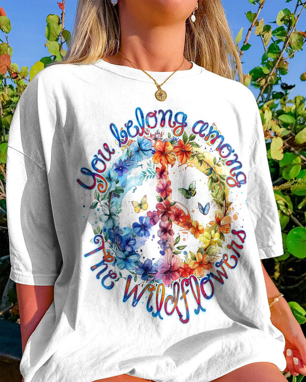 YOU BELONG AMONG THE WILDFLOWERS COTTON SHIRT - TY1405244