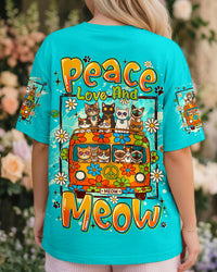 PEACE LOVE AND MEOW CATS ALL OVER PRINT - TYLN2407263
