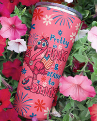 PRETTY IN PINK FLAMINGO TUMBLER - TYQY1305253