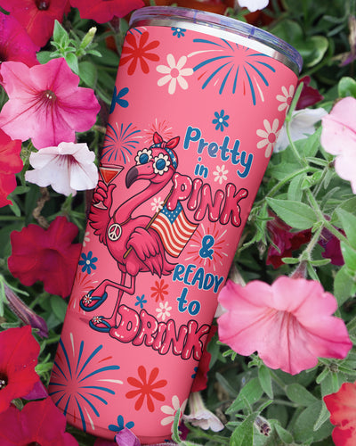 PRETTY IN PINK FLAMINGO TUMBLER - TYQY1305253