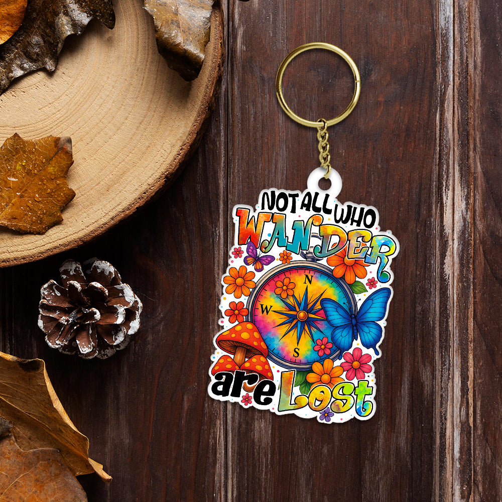 NOT ALL WHO WANDER ARE LOST COMPASS ORNAMENT & KEYCHAIN - TYTD2208254