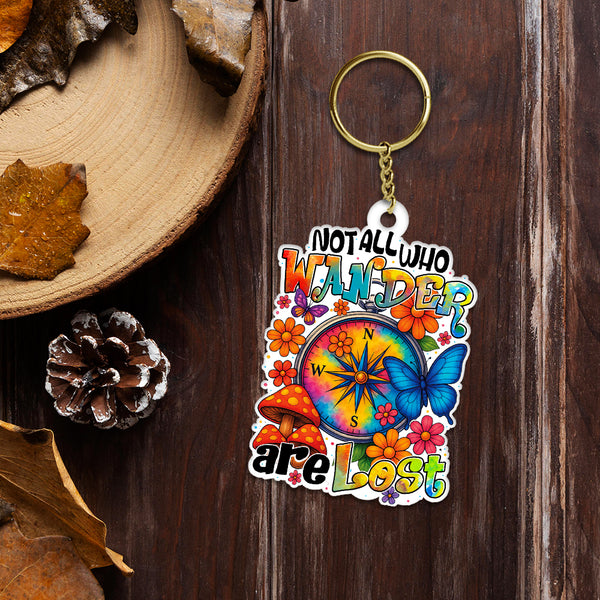 NOT ALL WHO WANDER ARE LOST COMPASS ORNAMENT & KEYCHAIN - TYTD2208254