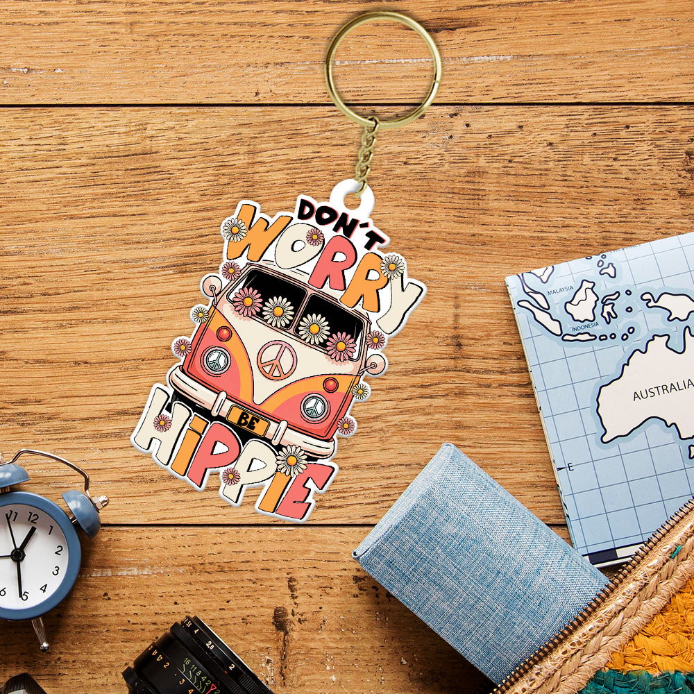 DONT WORRY BE HIPPIE ORNAMENT & KEYCHAIN - TYTD2508252