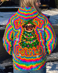 MERRY PUGMAS DOG CHRISTMAS SWIRL ALL OVER PRINT - TYPQ1310266