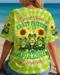 GOOD TIMES CRAZY FRIEND FROG TIE DYE ALL OVER PRINT - TYQY0605253