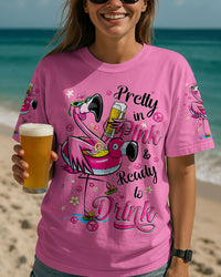 PRETTY IN PINK FLAMINGO ALL OVER PRINT - TYQY1204251
