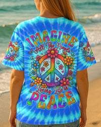 IMAGINE ALL THE PEOPLE LIVING LIFE IN PEACE TIE DYE ALL OVER PRINT - TYQY2504253