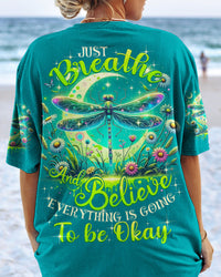 JUST BREATHE AND BELIEVE DRAGONFLY ALL OVER PRINT - TY0211231