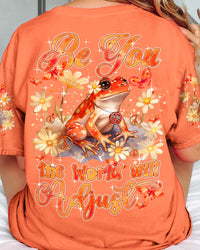 BE YOU THE WORLD WILL ADJUST FROG ALL OVER PRINT - TY2903242