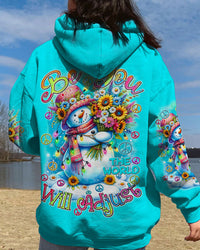 BE YOU THE WORLD WILL ADJUST SNOWMAN CHRISTMAS ALL OVER PRINT - TY0711232