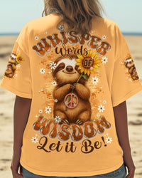 WHISPER WORDS OF WISDOM LET IT BE SLOTH ALL OVER PRINT - TY0609251