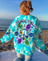 PEACE Y'ALL TURTLES TIE DYE ALL OVER PRINT - TY0507234