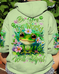 BE YOU THE WORLD WILL ADJUST FROG ALL OVER PRINT - TYQY2311235