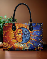 HIPPIE SOUL SUN AND MOON LEATHER HANDBAG - YHKD0306241