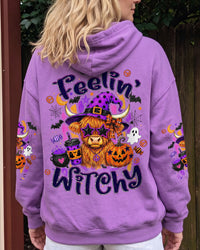 FEELIN' WITCHY HIGHLAND COW HALLOWEEN ALL OVER PRINT - TYPQ1009263