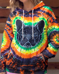 HALLOWEEN FRENCH BULLDOG SWIRL ALL OVER PRINT - TY2508261